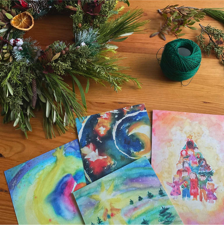 Ines Rocio original greating cards and christmas wreaths